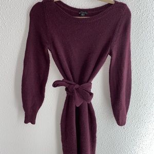 plum sweater dress